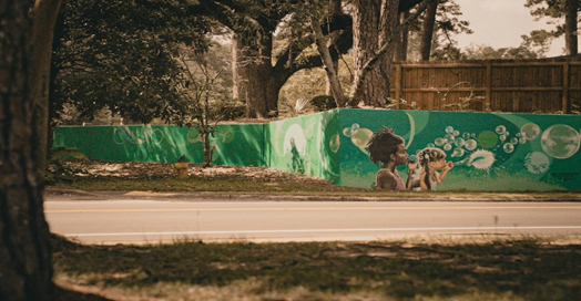 examples of streetside murals - one